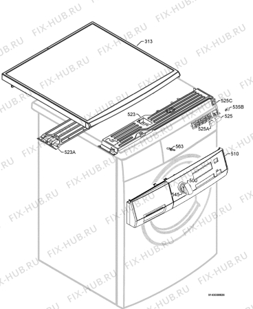 Взрыв-схема стиральной машины Aeg Electrolux L76859 - Схема узла Command panel 037